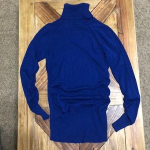 Blue turtleneck from The Limited